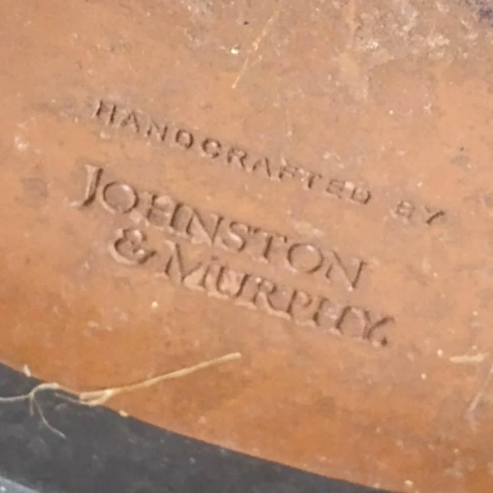 Johnston‎ & Murphy Men 10.5 Brown Leather Cap Toe Oxford Dress Shoes Handcrafted